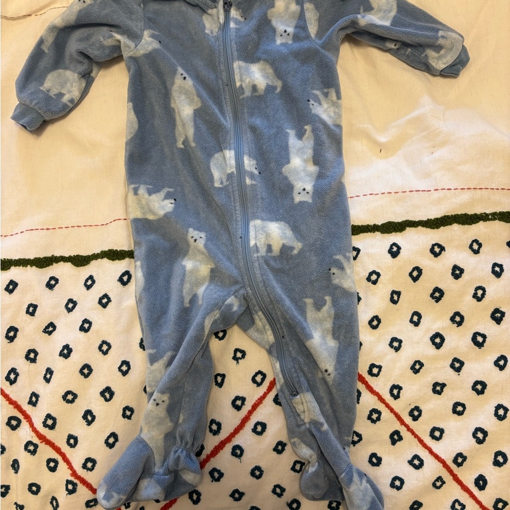 Blue Polar Bear Kids One Piece